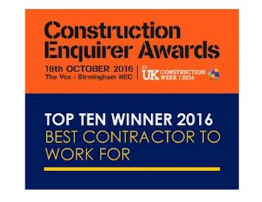 Construction Enquirer Awards Top Ten Winner 2016